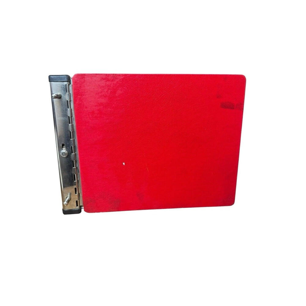 Vintage National 2 Post Accounting Ledger Binder USA 11x17 + 50 Blank Pages